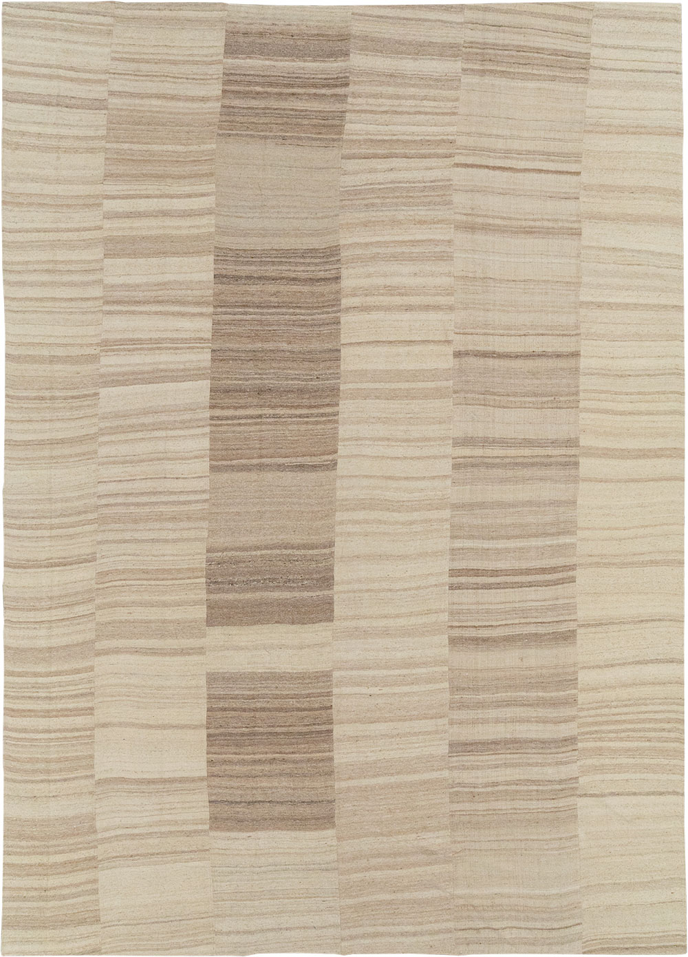 Vintage Turkish Flatweave Kilim Large Room Size Carpet, No.33098 - Gsblank