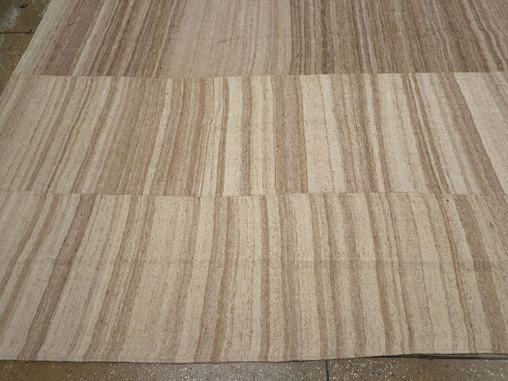 Vintage Turkish Flatweave Kilim Large Room Size Carpet, No.33098 - Gsblank