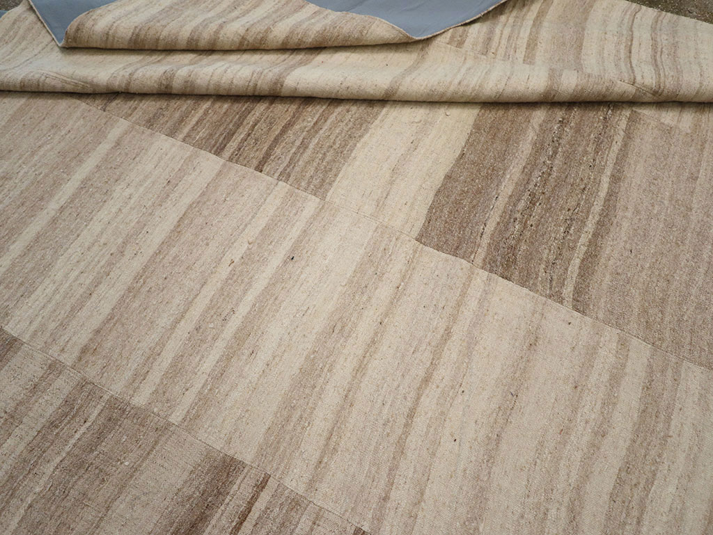 Vintage Turkish Flatweave Kilim Large Room Size Carpet, No.33098 - Gsblank