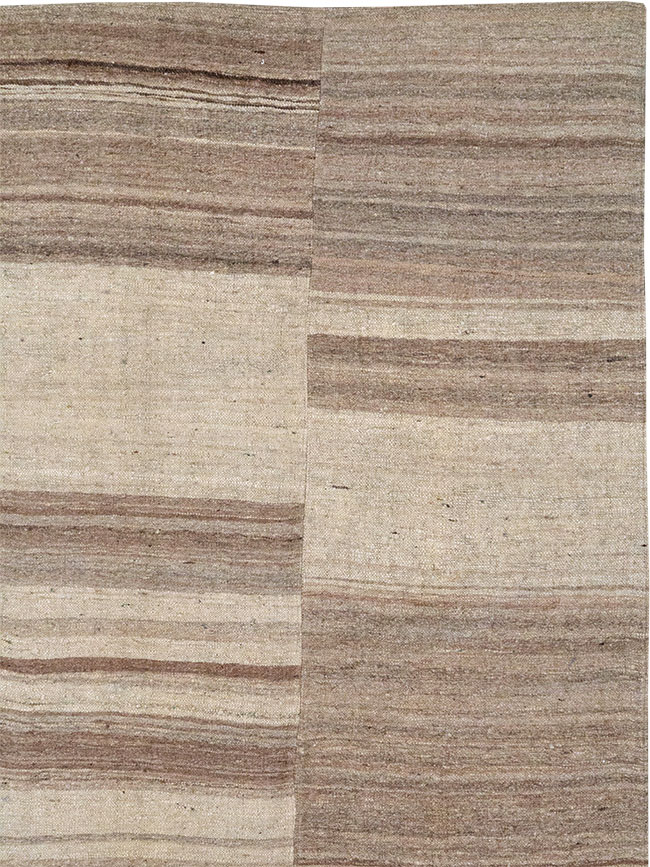 Vintage Turkish Flatweave Kilim Room Size Carpet, No.33099 - Gsblank