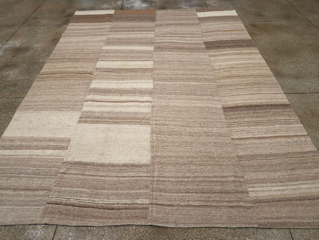 Vintage Turkish Flatweave Kilim Room Size Carpet, No.33099 - Gsblank