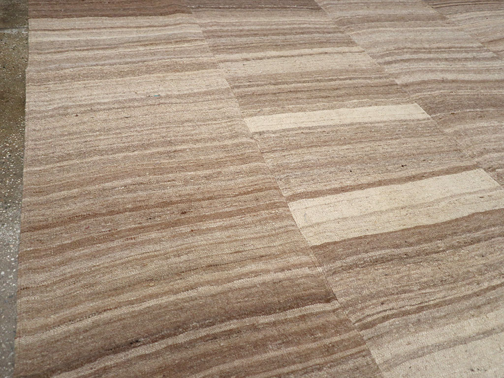 Vintage Turkish Flatweave Kilim Room Size Carpet, No.33099 - Gsblank