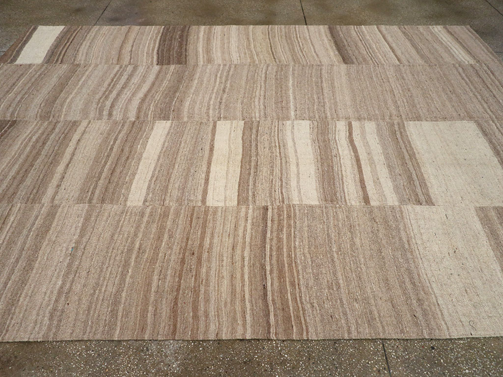 Vintage Turkish Flatweave Kilim Room Size Carpet, No.33099 - Gsblank