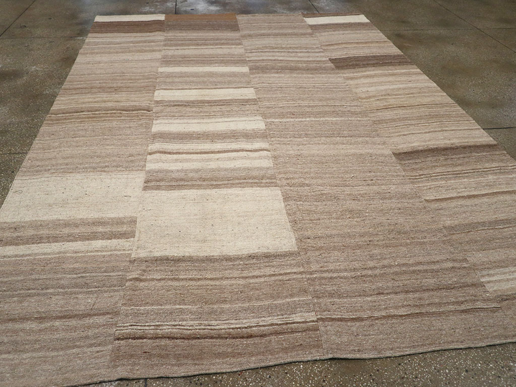 Vintage Turkish Flatweave Kilim Room Size Carpet, No.33099 - Gsblank