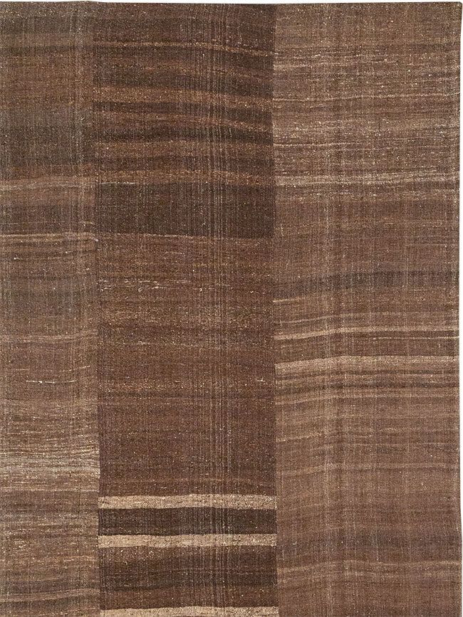 Vintage Turkish Flatweave Kilim Room Size Carpet, No.33100 - Gsblank