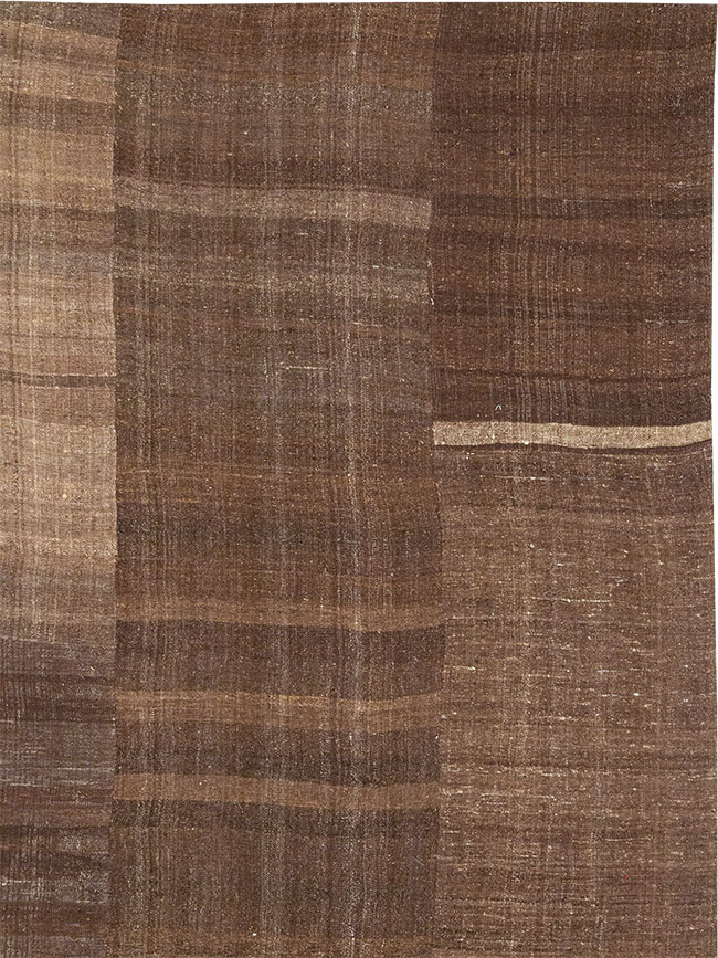 Vintage Turkish Flatweave Kilim Room Size Carpet, No.33100 - Gsblank