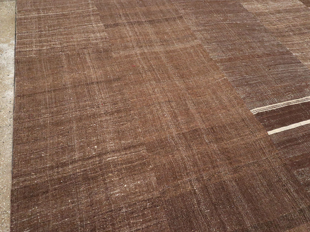 Vintage Turkish Flatweave Kilim Room Size Carpet, No.33100 - Gsblank