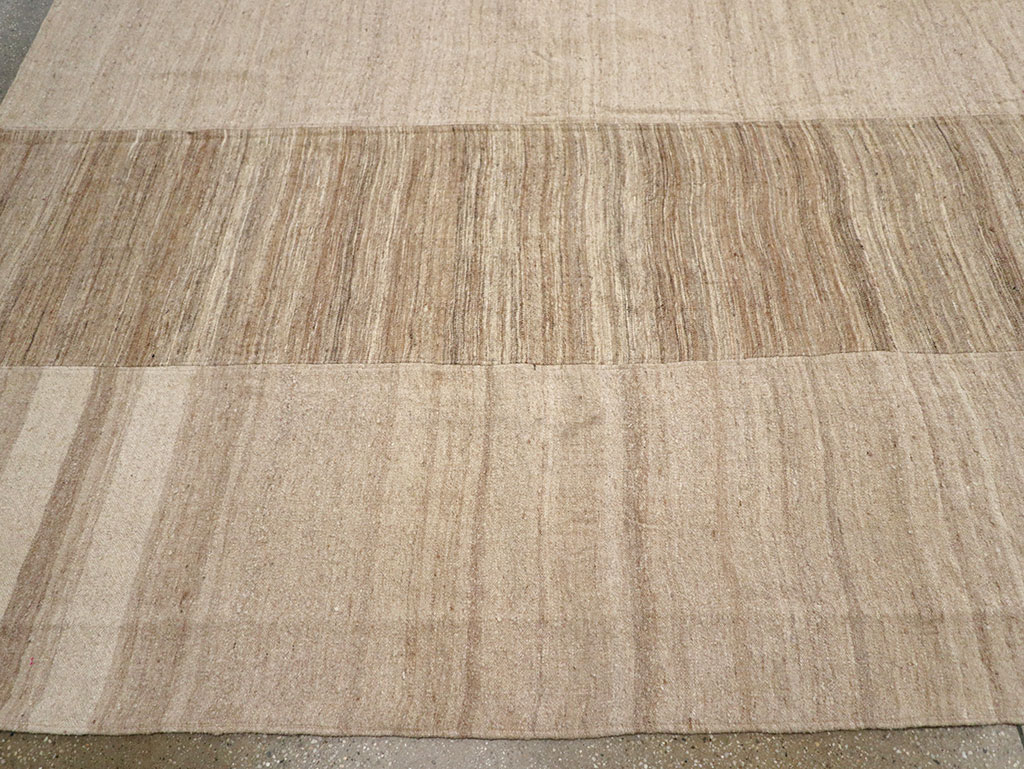 Vintage Turkish Flatweave Kilim Square Large Room Size Carpet, No.33101 - Gsblank