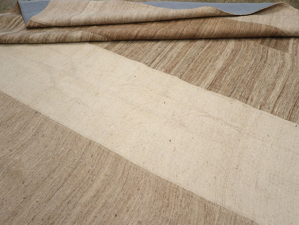 Vintage Turkish Flatweave Kilim Square Large Room Size Carpet, No.33101 - Gsblank