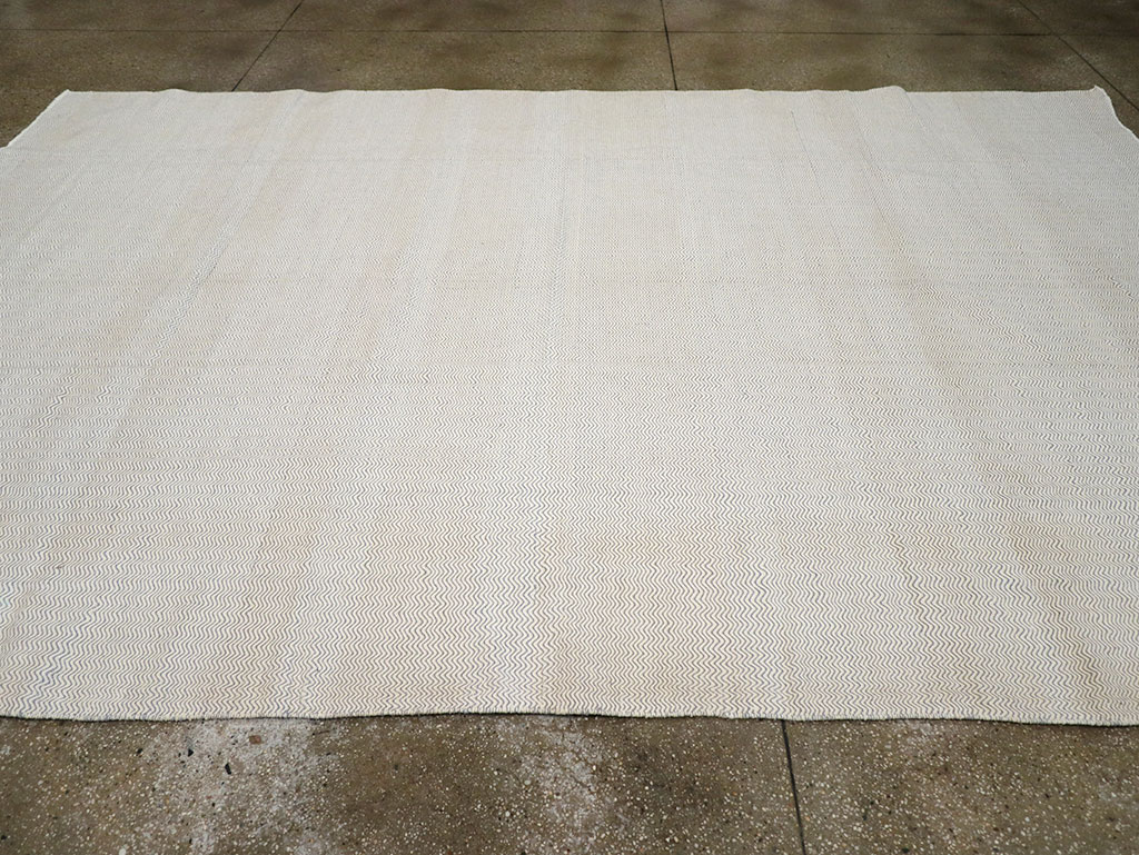 Vintage Turkish Flatweave Kilim Room Size Carpet, No.33111 - Gsblank