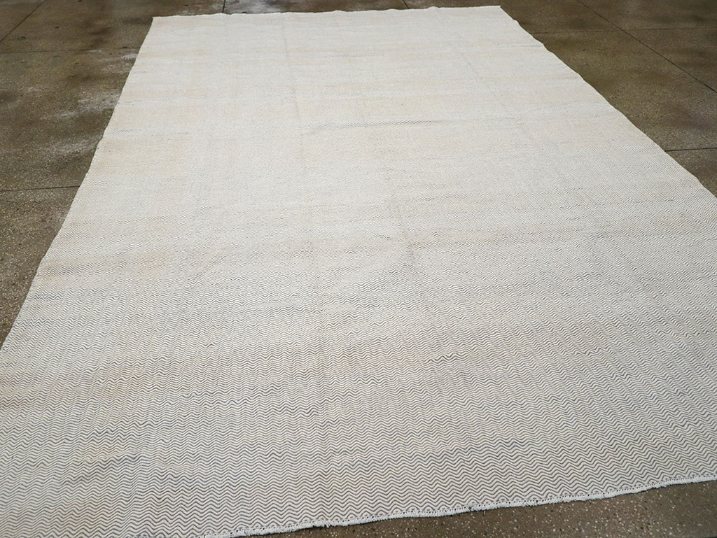 Vintage Turkish Flatweave Kilim Room Size Carpet, No.33111 - Gsblank