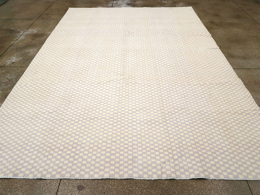 Vintage Turkish Flatweave Kilim Room Size Carpet, No.33112 - Gsblank