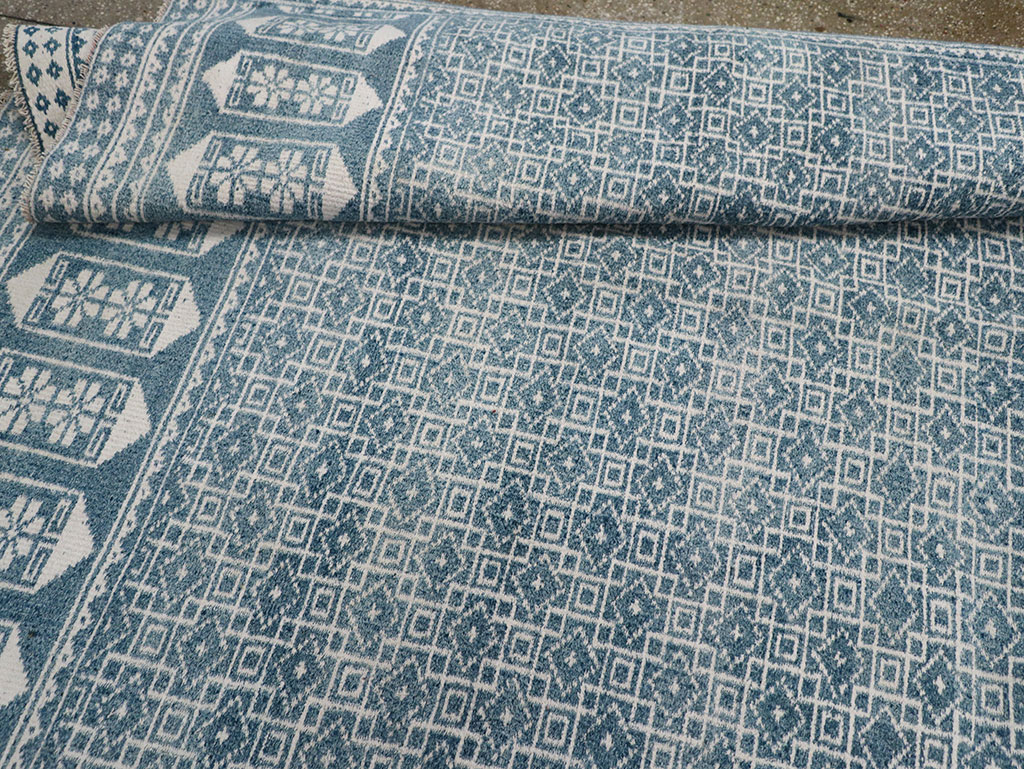 Vintage Turkish Flatweave Kilim Long and Narrow Carpet, No.33114 - Gsblank