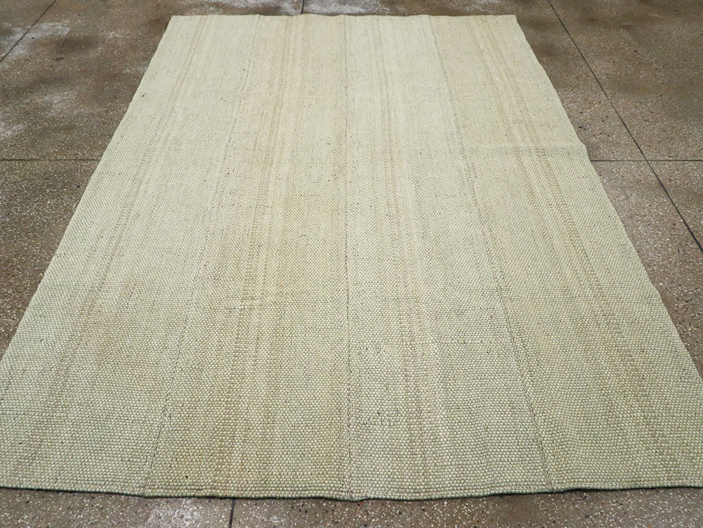 Modern Turkish Flatweave Accent Carpet, No.33115 - Gsblank