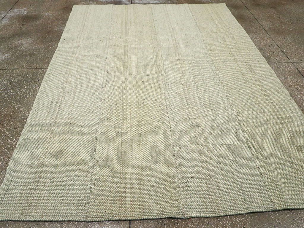 Modern Turkish Flatweave Accent Carpet, No.33115 - Gsblank
