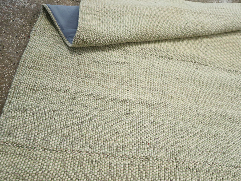 Modern Turkish Flatweave Accent Carpet, No.33115 - Gsblank