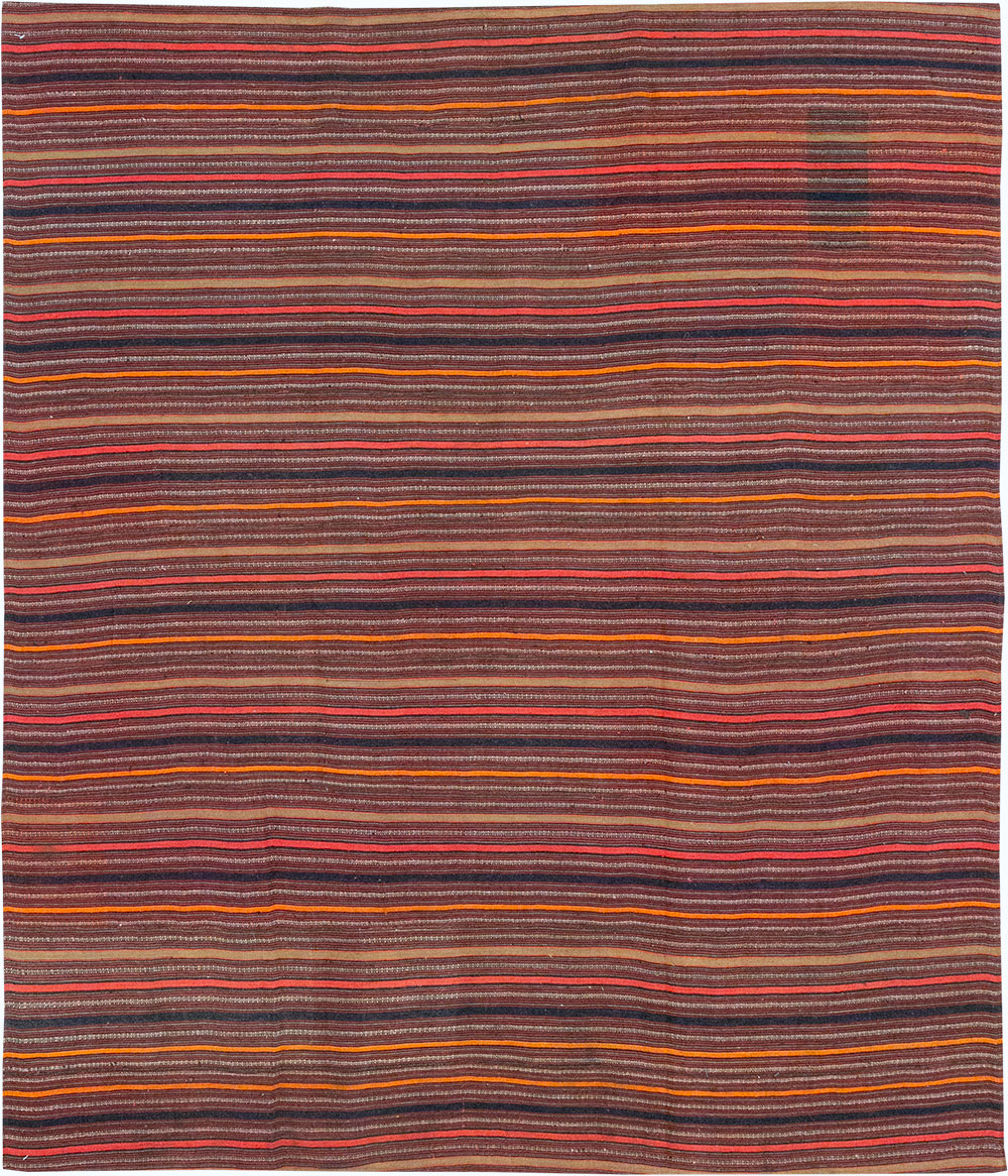 Vintage Turkish Flatweave Kilim Rug, No.33121 - Gsblank