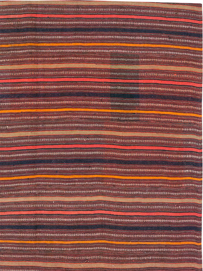 Vintage Turkish Flatweave Kilim Rug, No.33121 - Gsblank