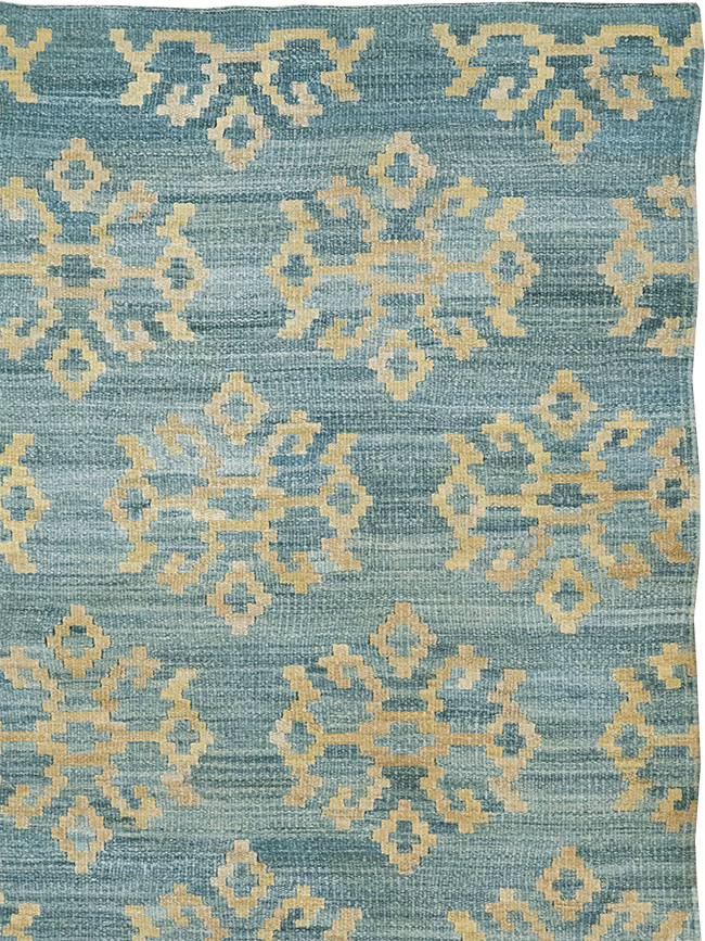 Modern Turkish Flatweave Kilim Accent Rug, No.33124 - Gsblank