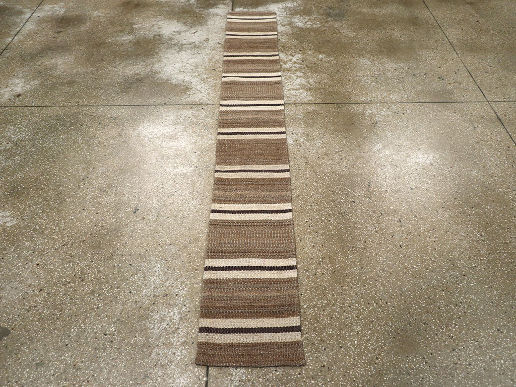 Vintage Turkish Flatweave Kilim Runner, No.33125 - Gsblank