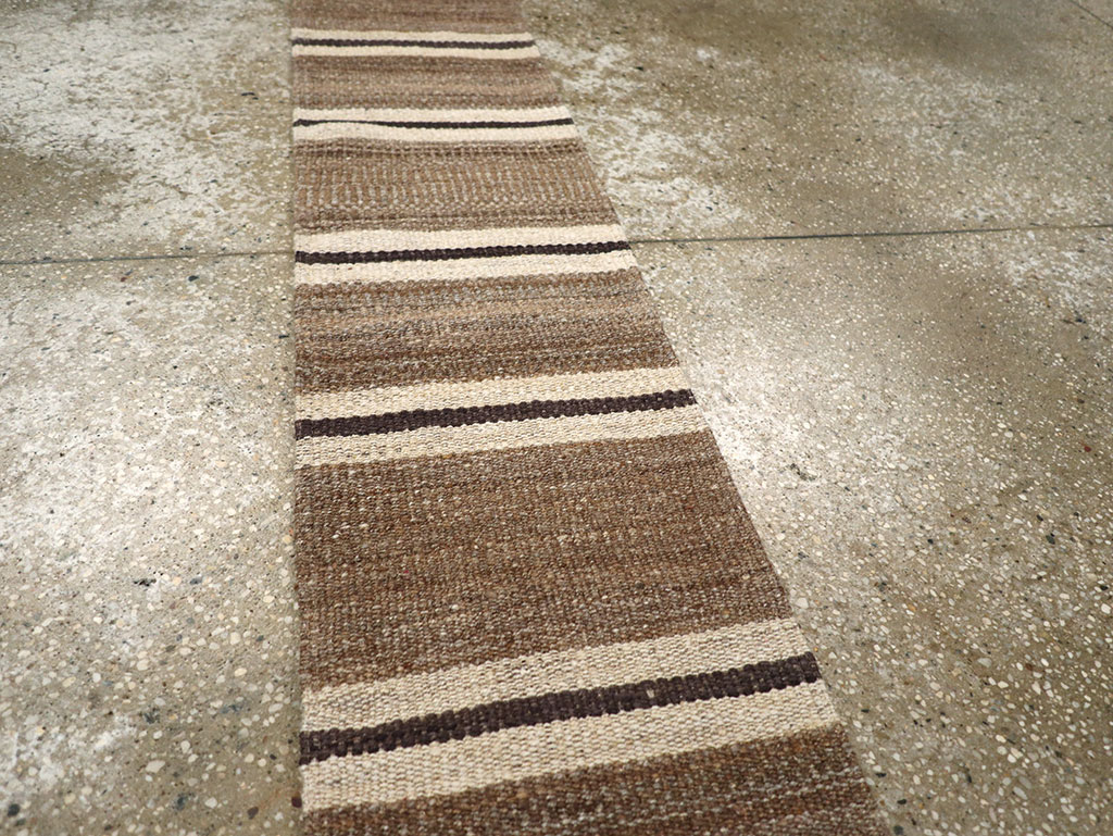 Vintage Turkish Flatweave Kilim Runner, No.33125 - Gsblank