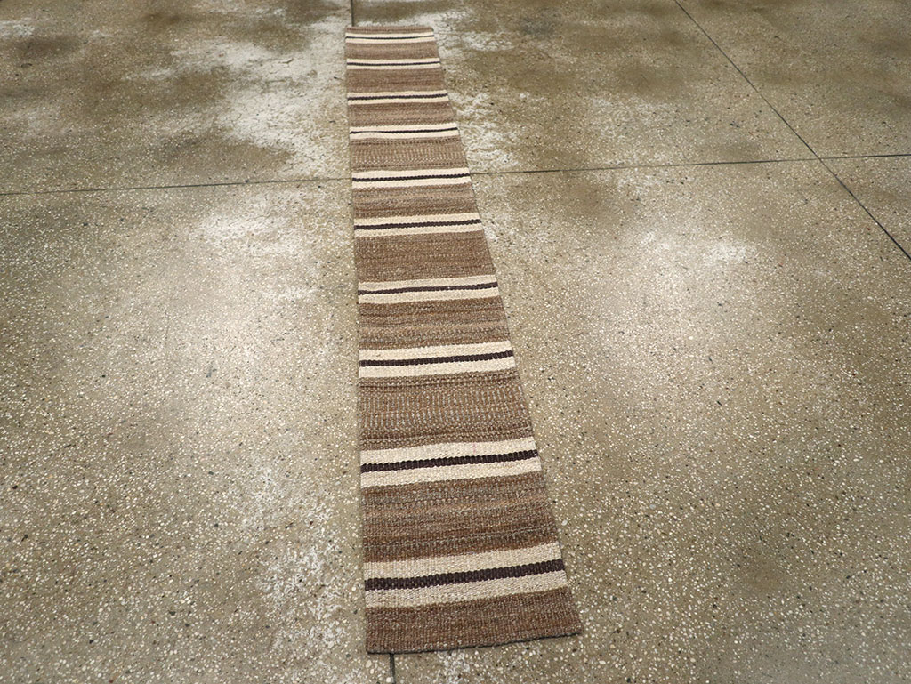 Vintage Turkish Flatweave Kilim Runner, No.33125 - Gsblank