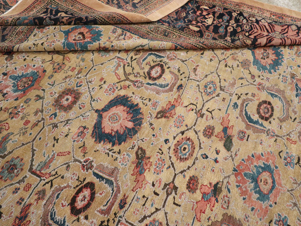 Antique Persian Sultanabad Room Size Carpet, No.33126 - Gsblank