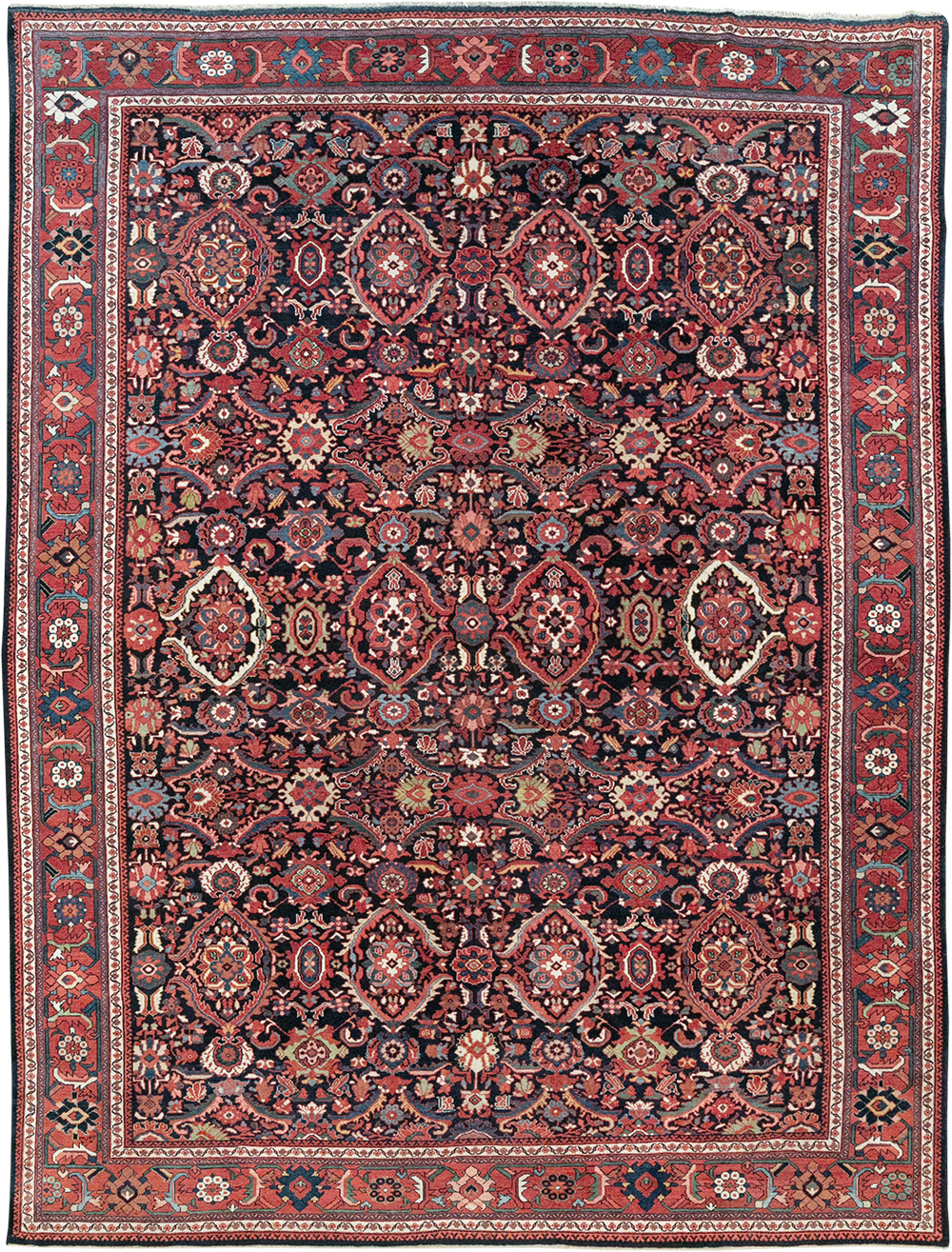 Vintage Persian Mahal Room Size Carpet, No.33140 - Gsblank
