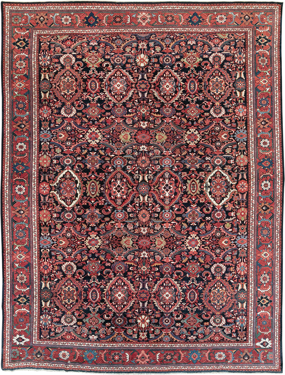 Vintage Persian Mahal Room Size Carpet, No.33140 - Gsblank