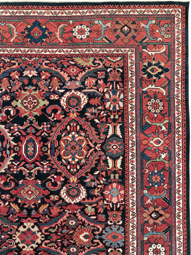Vintage Persian Mahal Room Size Carpet, No.33140 - Gsblank