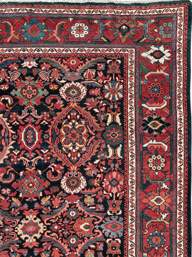 Vintage Persian Mahal Room Size Carpet, No.33140 - Gsblank