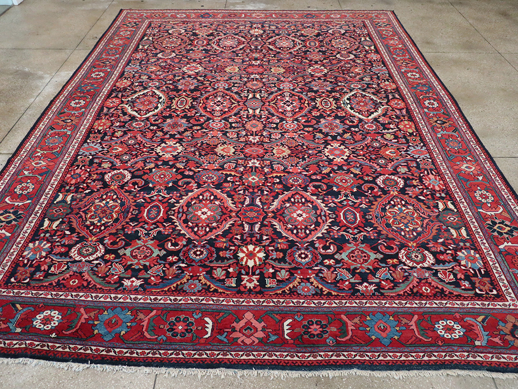 Vintage Persian Mahal Room Size Carpet, No.33140 - Gsblank