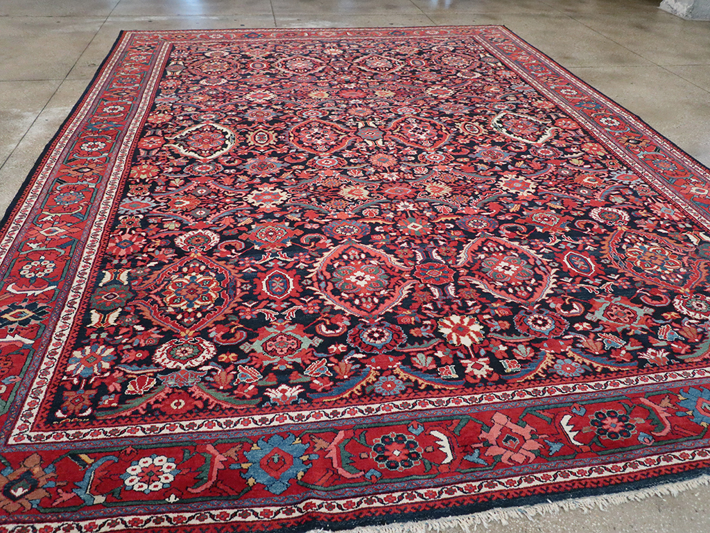 Vintage Persian Mahal Room Size Carpet, No.33140 - Gsblank