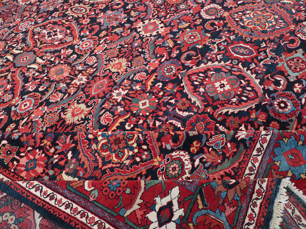 Vintage Persian Mahal Room Size Carpet, No.33140 - Gsblank