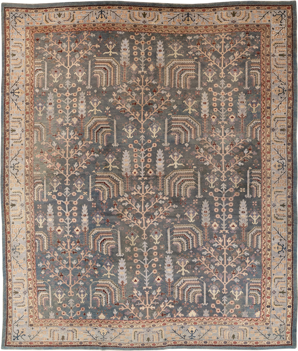 Antique Turkish Oushak Large Room Size Carpet, No.33142 - Gsblank