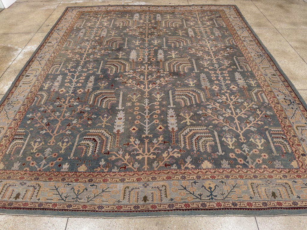 Antique Turkish Oushak Large Room Size Carpet, No.33142 - Gsblank