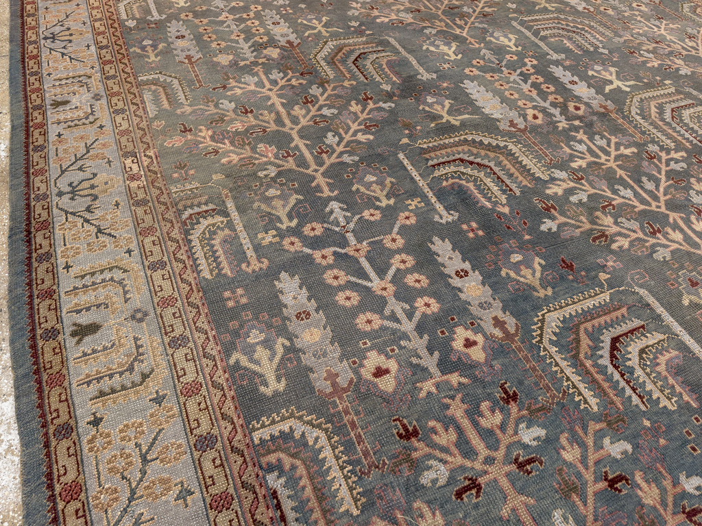 Antique Turkish Oushak Large Room Size Carpet, No.33142 - Gsblank