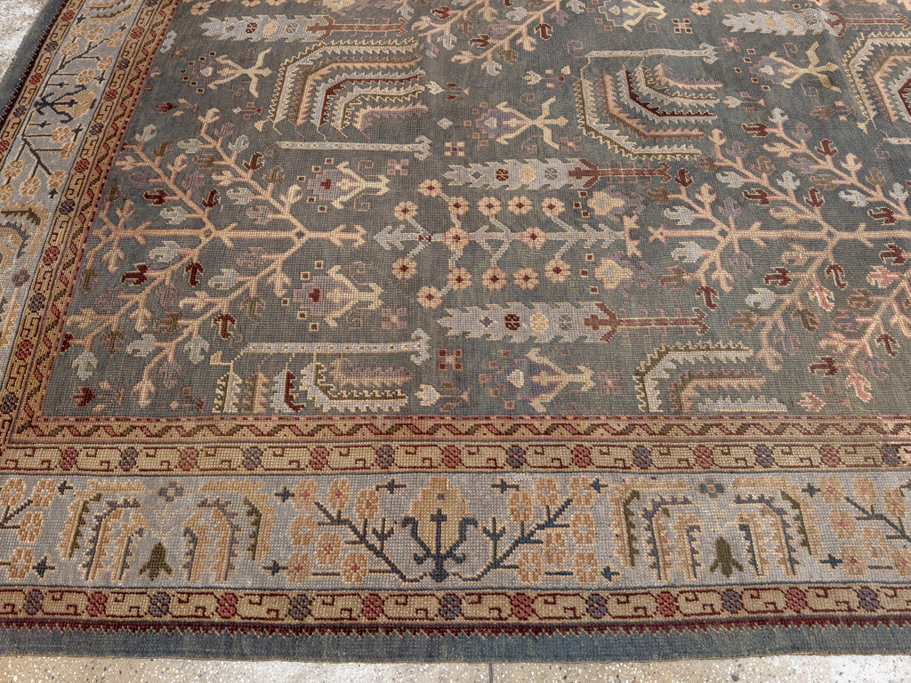 Antique Turkish Oushak Large Room Size Carpet, No.33142 - Gsblank