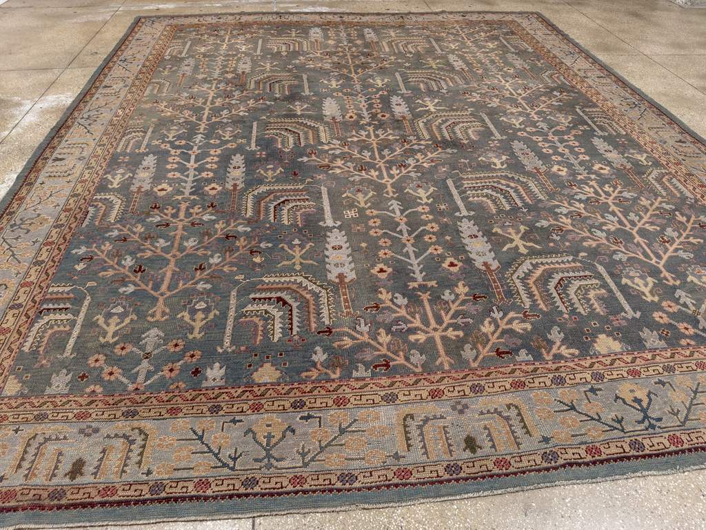 Antique Turkish Oushak Large Room Size Carpet, No.33142 - Gsblank