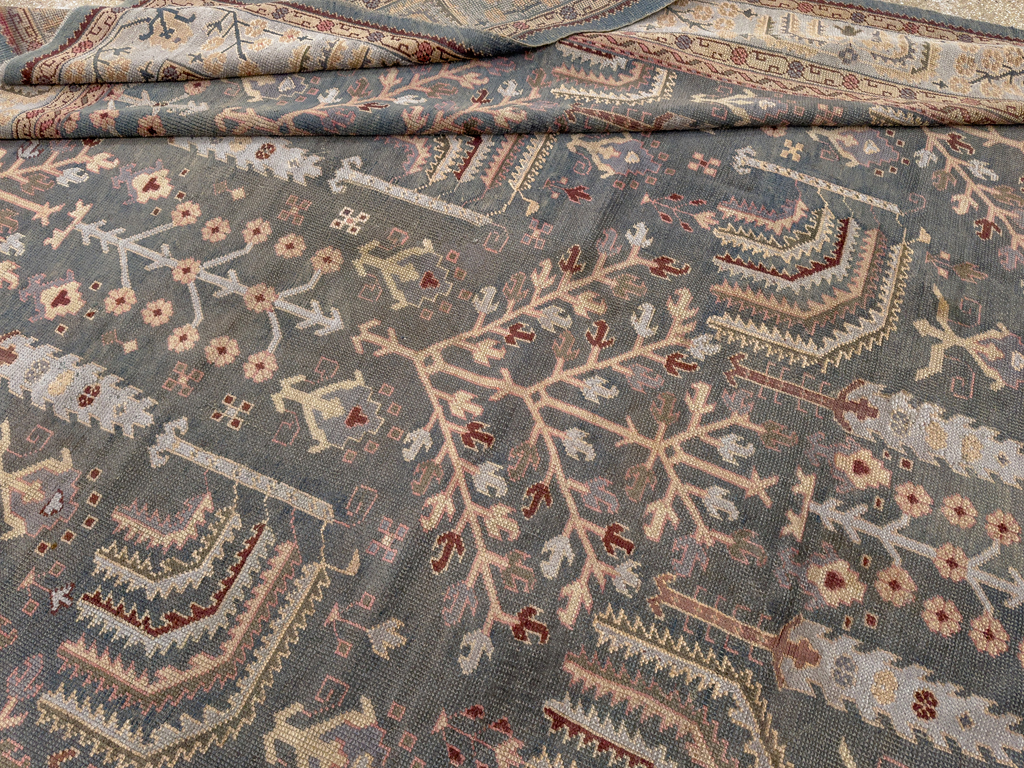 Antique Turkish Oushak Large Room Size Carpet, No.33142 - Gsblank