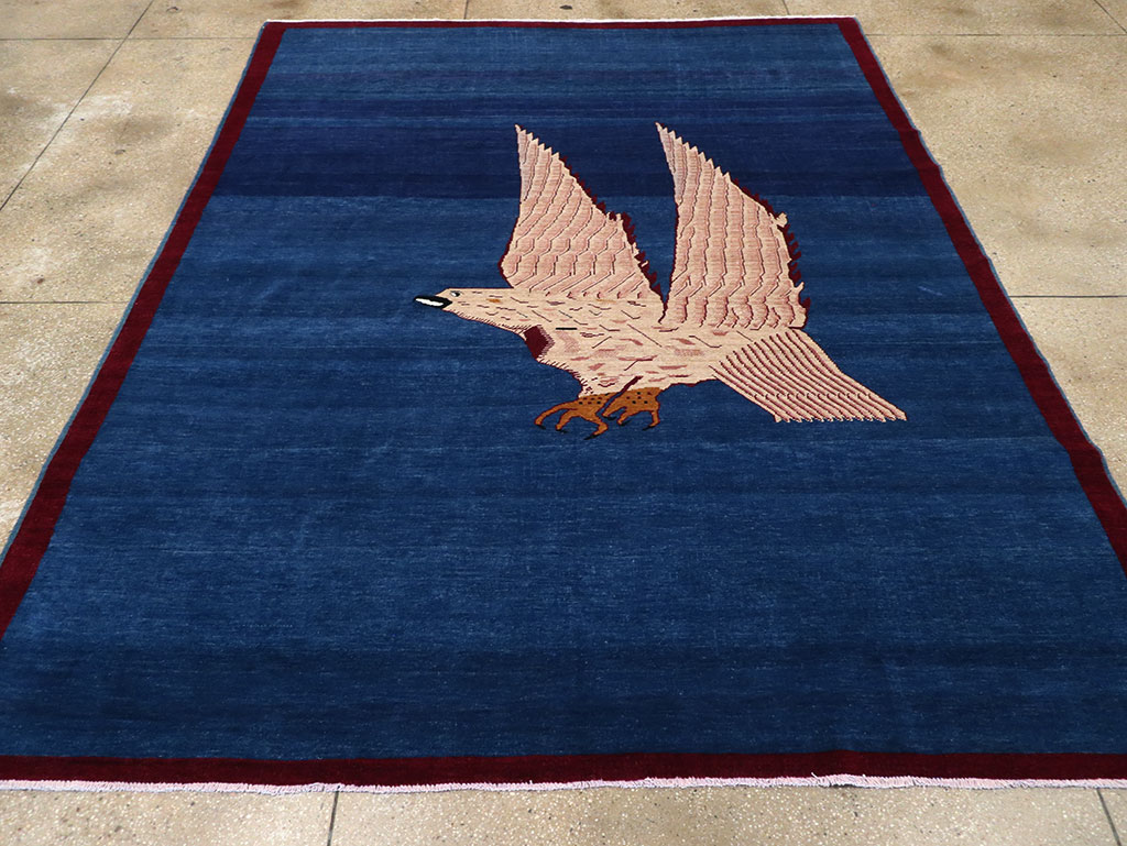 Vintage Turkish Pictorial Room Size Carpet, No.33143 - Gsblank