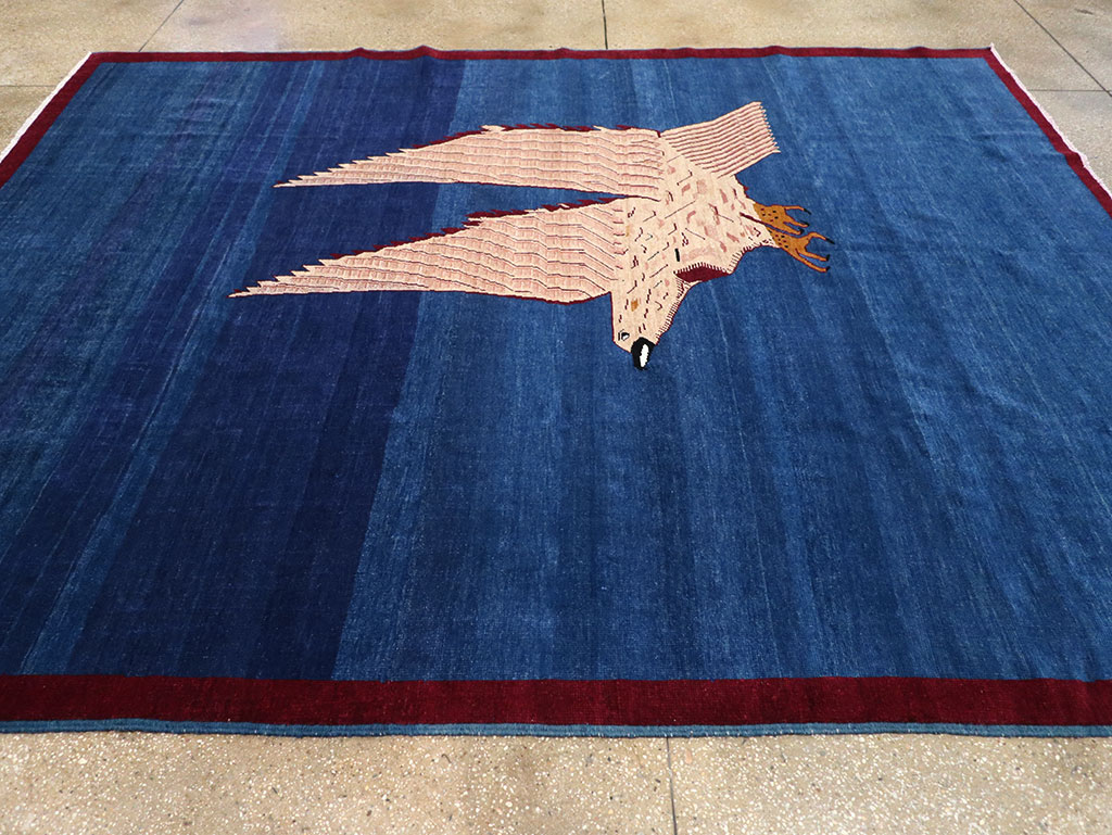 Vintage Turkish Pictorial Room Size Carpet, No.33143 - Gsblank