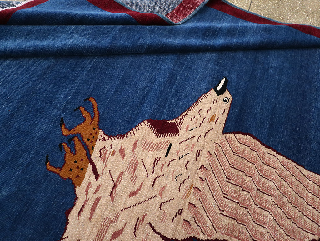 Vintage Turkish Pictorial Room Size Carpet, No.33143 - Gsblank