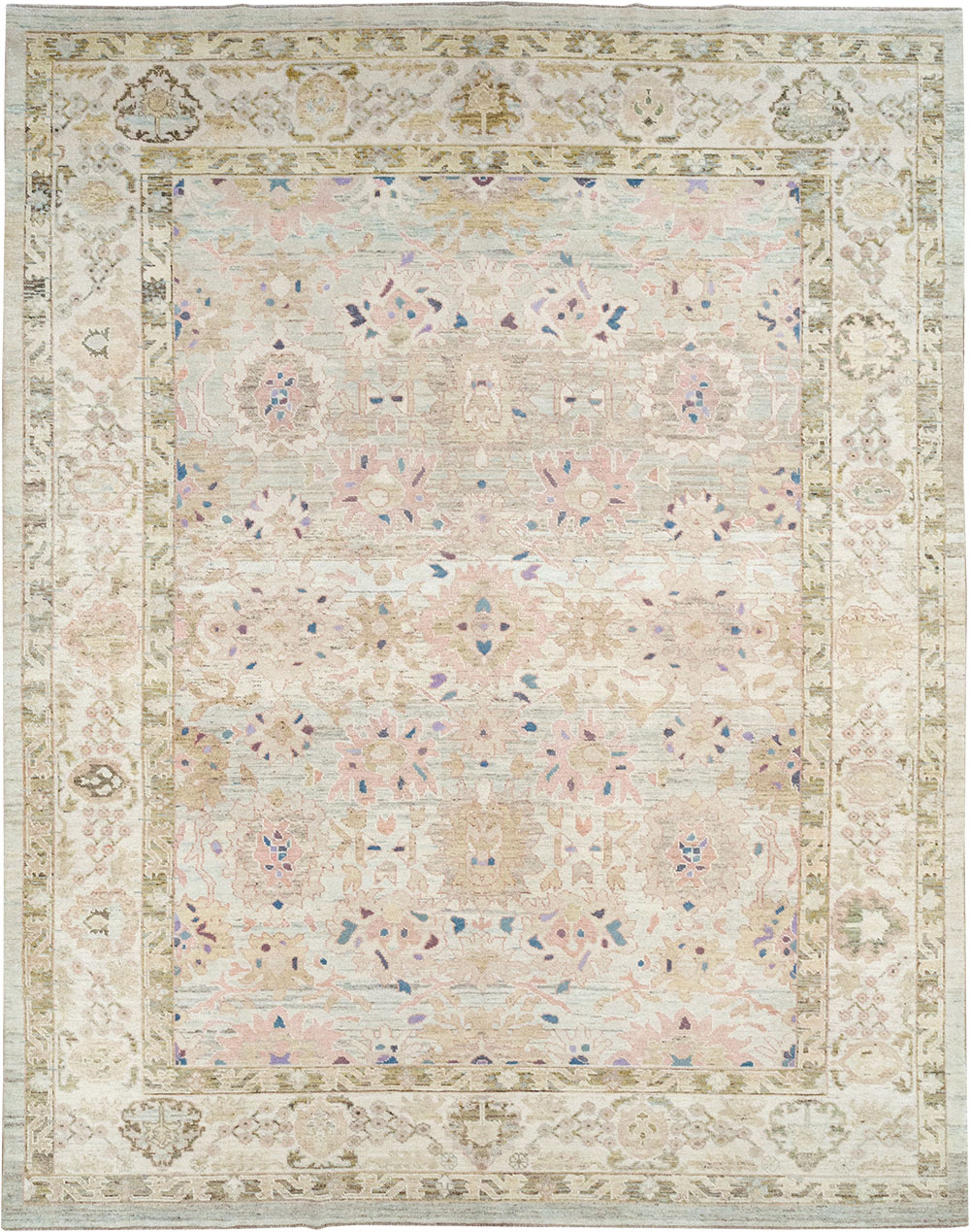Modern Turkish Oushak Large Room Size Carpet, No.33148 - Gsblank