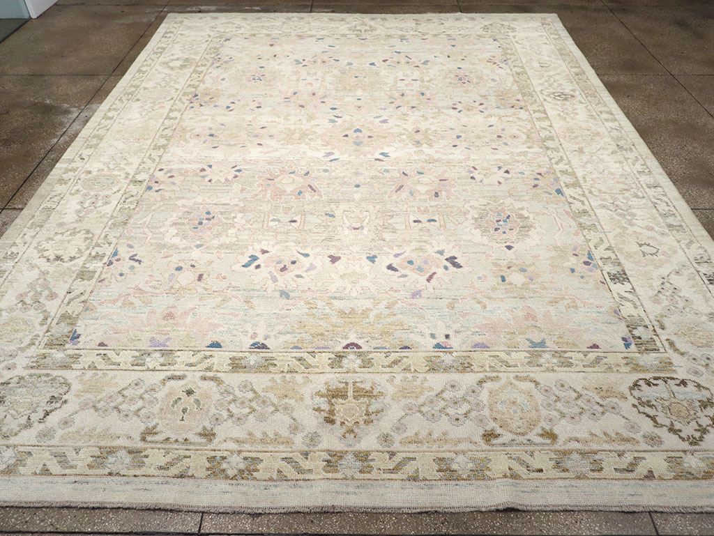 Modern Turkish Oushak Large Room Size Carpet, No.33148 - Gsblank