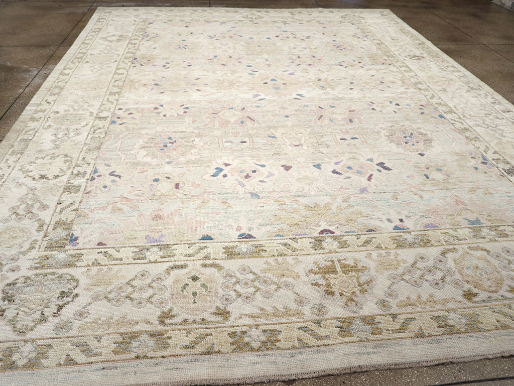 Modern Turkish Oushak Large Room Size Carpet, No.33148 - Gsblank