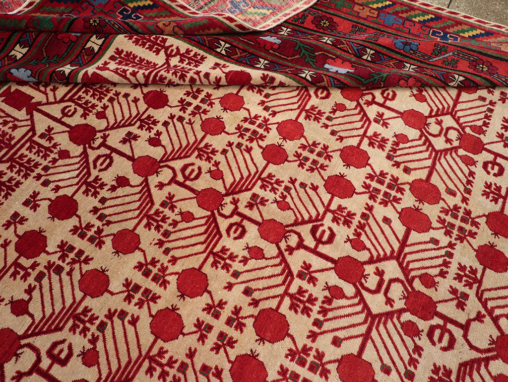 Vintage East Turkestan Khotan Room Size Carpet, No.33155 - Gsblank