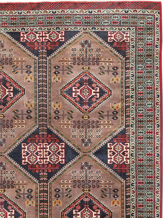 Vintage Persian Turkoman Room Size Carpet, No.33156 - Gsblank