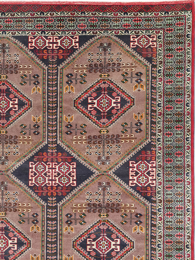Vintage Persian Turkoman Room Size Carpet, No.33156 - Gsblank