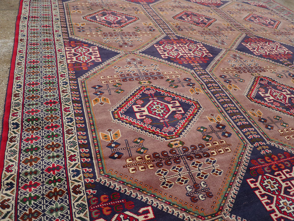 Vintage Persian Turkoman Room Size Carpet, No.33156 - Gsblank
